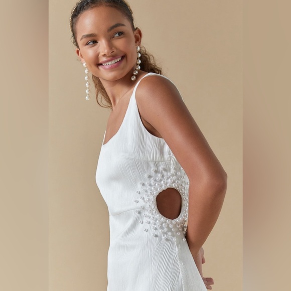 Pearl Side Cutout Sheath Mini Dress - Picture 4 of 5